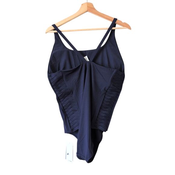 NWT $108 Athleta Swimsuit XL Adriata One Piece UPF Navy Blue Slimming Fit NEW - Picture 8 of 10
